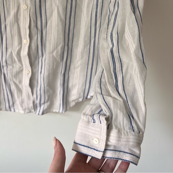 NWOT Victoria’s Secret Cotton Stripped Button Down - Picture 4 of 6